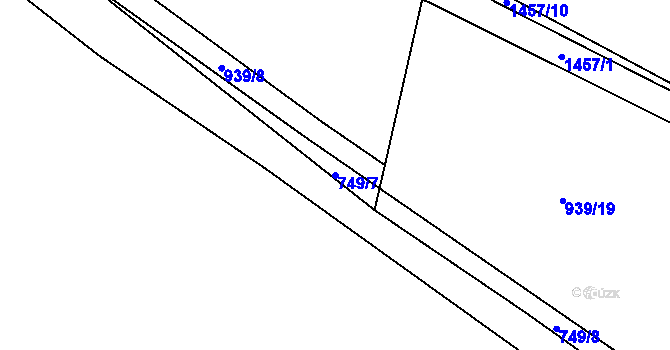 Parcela st. 749/7 v KÚ Krč u Protivína, Katastrální mapa