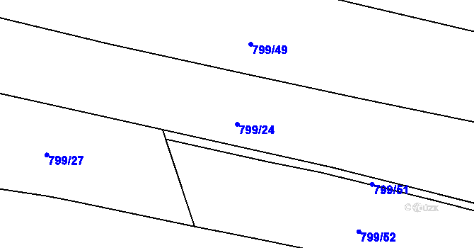 Parcela st. 799/24 v KÚ Krč u Protivína, Katastrální mapa