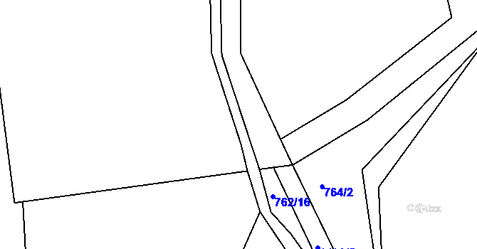Parcela st. 799/32 v KÚ Krč u Protivína, Katastrální mapa