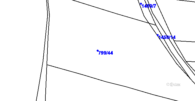 Parcela st. 799/44 v KÚ Krč u Protivína, Katastrální mapa