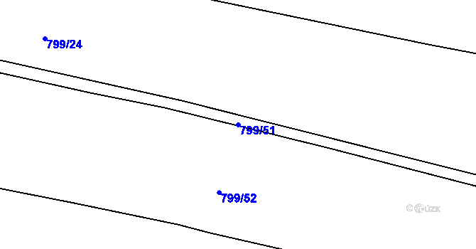 Parcela st. 799/51 v KÚ Krč u Protivína, Katastrální mapa