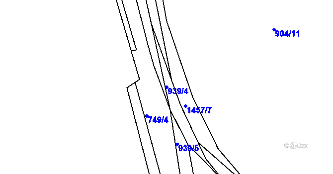 Parcela st. 939/4 v KÚ Krč u Protivína, Katastrální mapa