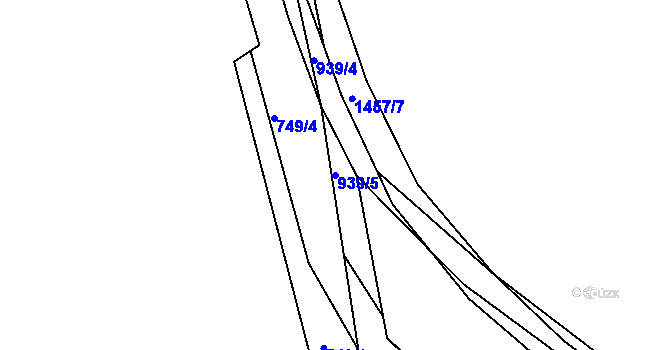 Parcela st. 939/5 v KÚ Krč u Protivína, Katastrální mapa