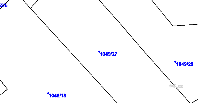 Parcela st. 1049/27 v KÚ Krč u Protivína, Katastrální mapa