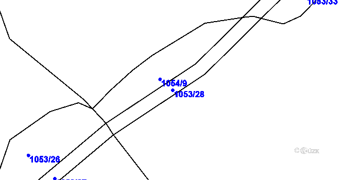 Parcela st. 1053/28 v KÚ Krč u Protivína, Katastrální mapa