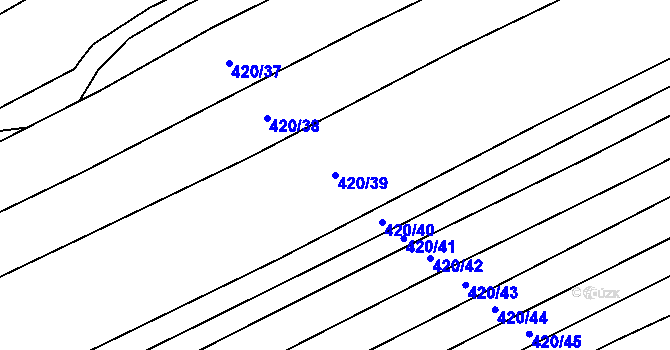 Parcela st. 420/39 v KÚ Krčmaň, Katastrální mapa