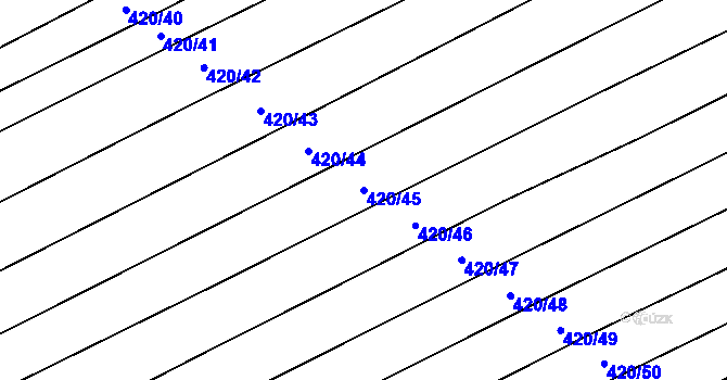 Parcela st. 420/45 v KÚ Krčmaň, Katastrální mapa