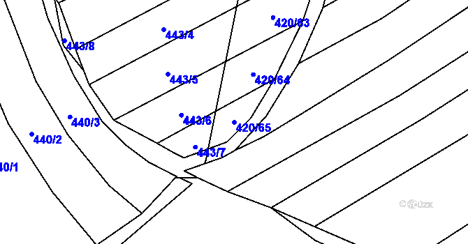 Parcela st. 420/65 v KÚ Krčmaň, Katastrální mapa