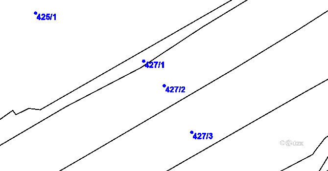 Parcela st. 427/2 v KÚ Krčmaň, Katastrální mapa