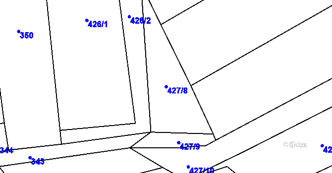 Parcela st. 427/8 v KÚ Krčmaň, Katastrální mapa