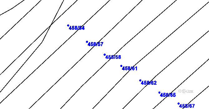 Parcela st. 458/58 v KÚ Krčmaň, Katastrální mapa