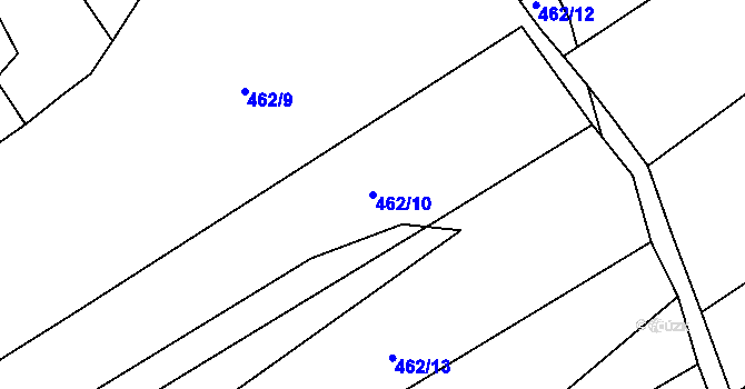 Parcela st. 462/10 v KÚ Krčmaň, Katastrální mapa