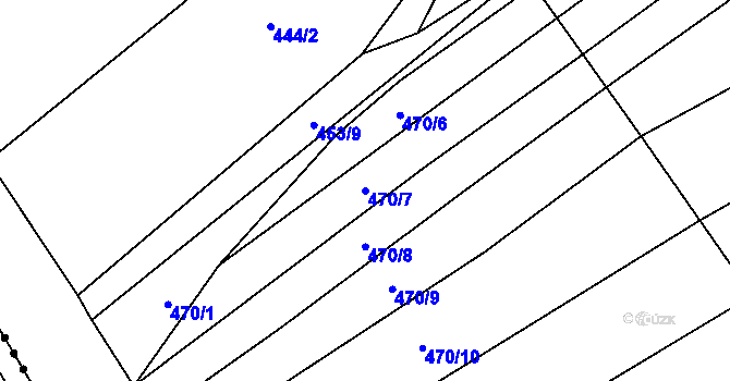 Parcela st. 470/7 v KÚ Krčmaň, Katastrální mapa