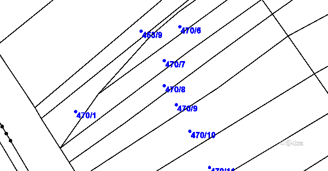 Parcela st. 470/8 v KÚ Krčmaň, Katastrální mapa