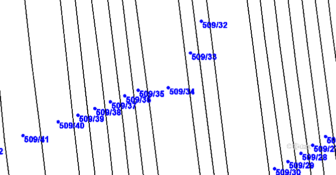 Parcela st. 509/34 v KÚ Krčmaň, Katastrální mapa