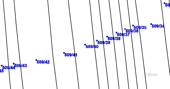 Parcela st. 509/40 v KÚ Krčmaň, Katastrální mapa