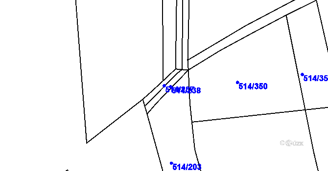 Parcela st. 514/237 v KÚ Krčmaň, Katastrální mapa