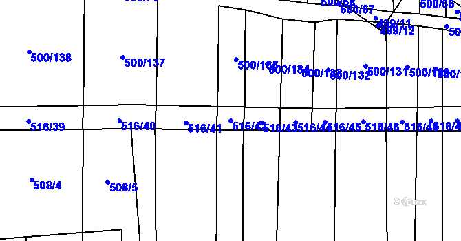 Parcela st. 516/42 v KÚ Krčmaň, Katastrální mapa