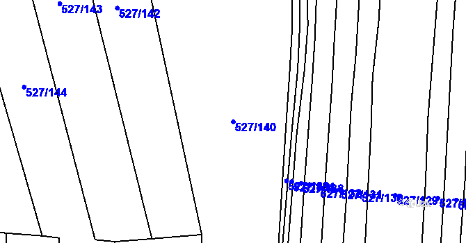 Parcela st. 527/140 v KÚ Krčmaň, Katastrální mapa