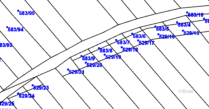 Parcela st. 529/19 v KÚ Krčmaň, Katastrální mapa