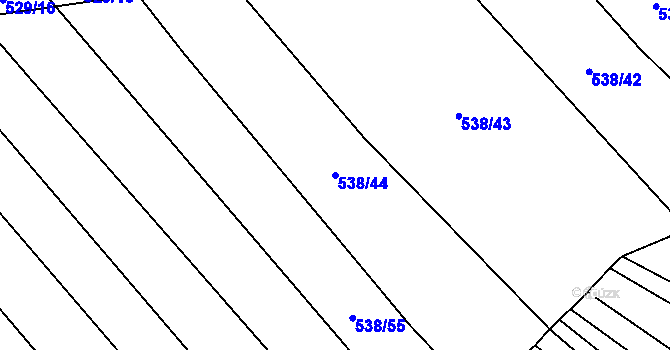 Parcela st. 538/44 v KÚ Krčmaň, Katastrální mapa