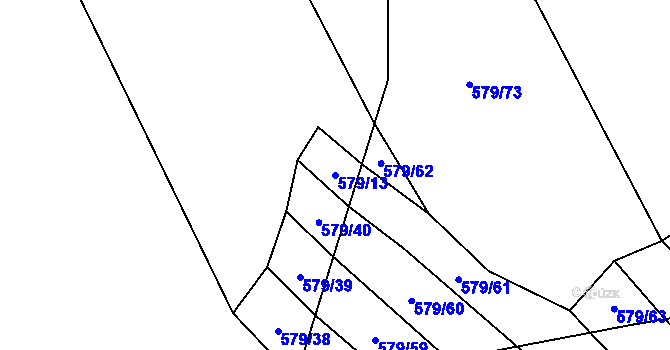 Parcela st. 579/13 v KÚ Krčmaň, Katastrální mapa