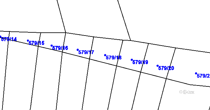 Parcela st. 579/18 v KÚ Krčmaň, Katastrální mapa