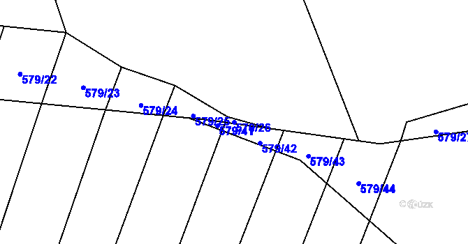 Parcela st. 579/26 v KÚ Krčmaň, Katastrální mapa