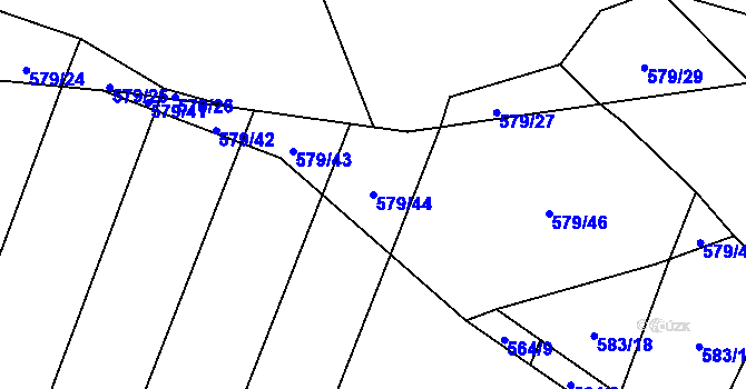 Parcela st. 579/44 v KÚ Krčmaň, Katastrální mapa