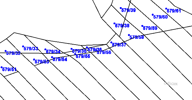 Parcela st. 579/56 v KÚ Krčmaň, Katastrální mapa