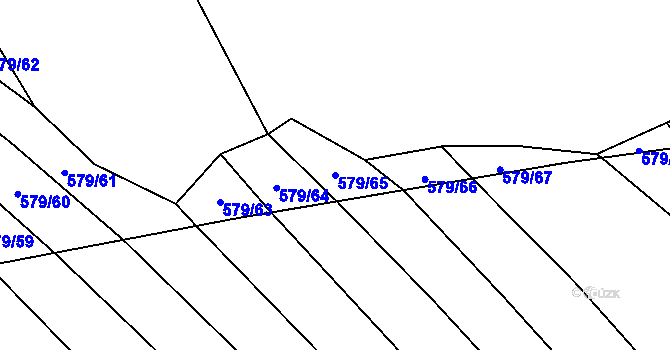 Parcela st. 579/65 v KÚ Krčmaň, Katastrální mapa