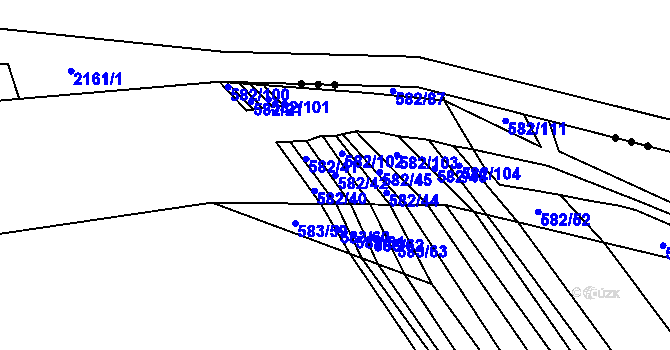 Parcela st. 582/42 v KÚ Krčmaň, Katastrální mapa