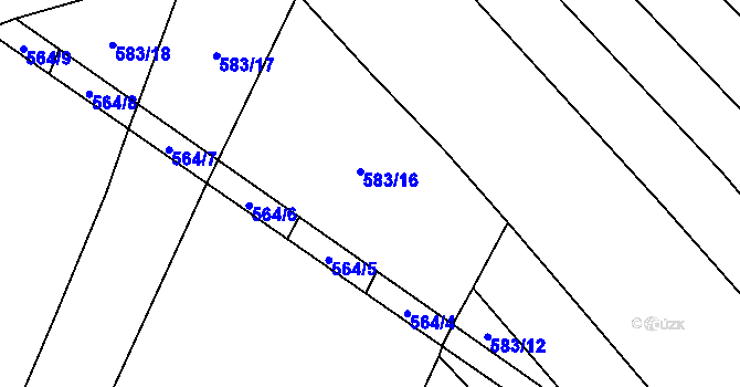 Parcela st. 583/15 v KÚ Krčmaň, Katastrální mapa