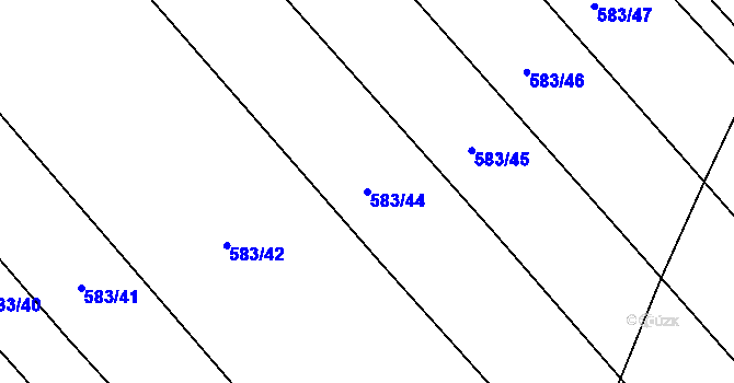 Parcela st. 583/44 v KÚ Krčmaň, Katastrální mapa