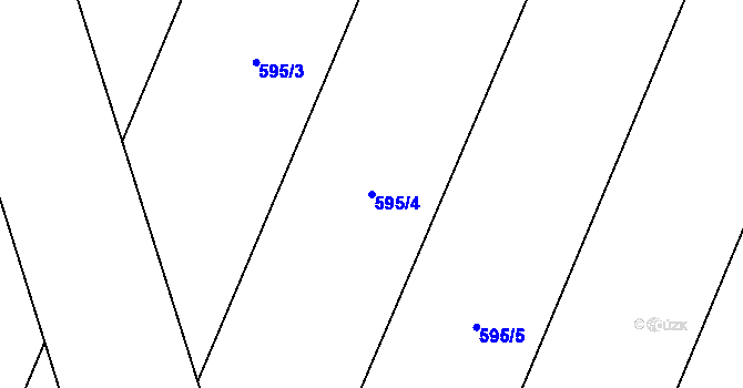 Parcela st. 595/4 v KÚ Krčmaň, Katastrální mapa