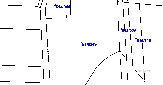 Parcela st. 514/349 v KÚ Krčmaň, Katastrální mapa