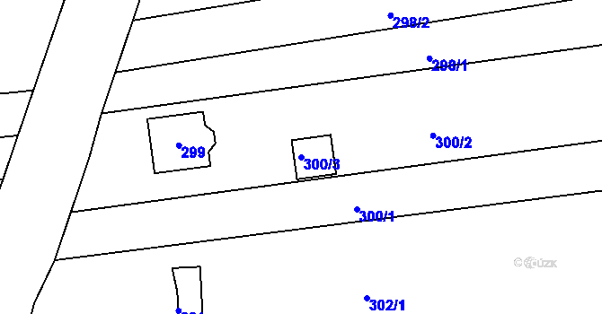 Parcela st. 300/3 v KÚ Krčmaň, Katastrální mapa