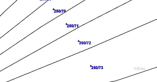 Parcela st. 250/72 v KÚ Krhov, Katastrální mapa
