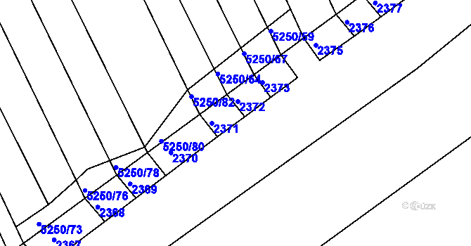 Parcela st. 438/21 v KÚ Krhov u Bojkovic, Katastrální mapa