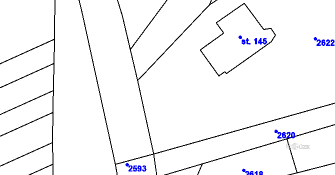 Parcela st. 755/26 v KÚ Krhov u Bojkovic, Katastrální mapa