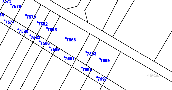 Parcela st. 450/30 v KÚ Krhovice, Katastrální mapa