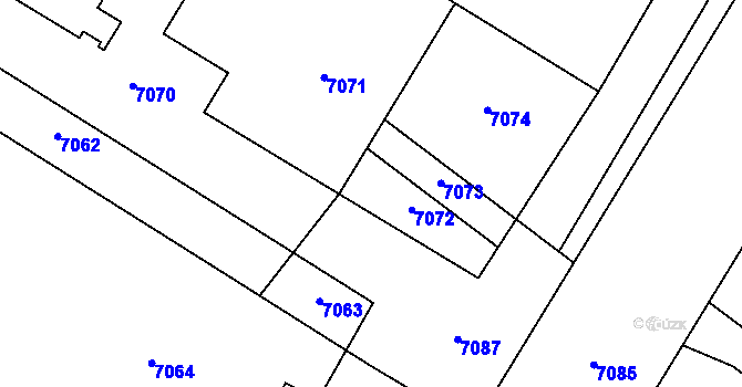 Parcela st. 498/19 v KÚ Krhovice, Katastrální mapa