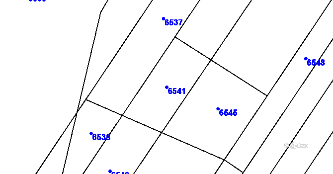 Parcela st. 6541 v KÚ Krhovice, Katastrální mapa