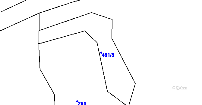 Parcela st. 461/5 v KÚ Krchleby, Katastrální mapa