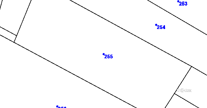 Parcela st. 255 v KÚ Vodranty, Katastrální mapa