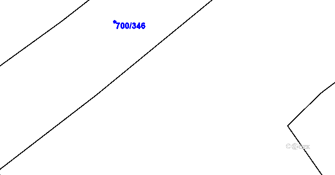Parcela st. 700/348 v KÚ Krchleby u Nymburka, Katastrální mapa