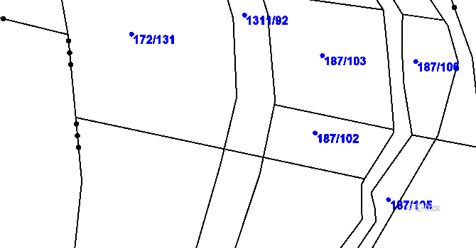 Parcela st. 1311/94 v KÚ Krchleby u Nymburka, Katastrální mapa