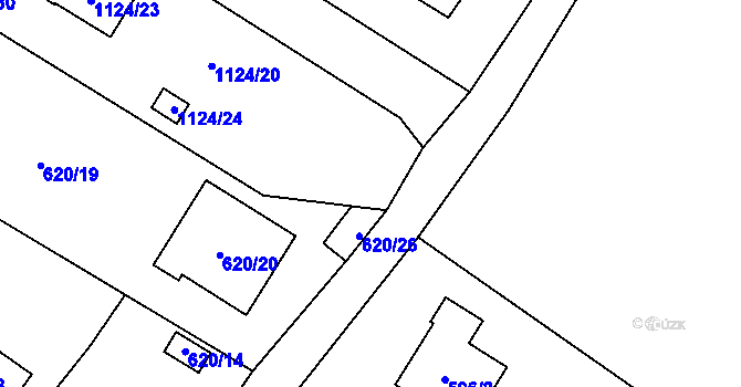 Parcela st. 1124/21 v KÚ Krmelín, Katastrální mapa