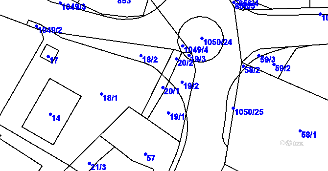 Parcela st. 20 v KÚ Krmelín, Katastrální mapa