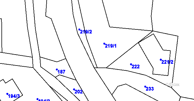 Parcela st. 220 v KÚ Krmelín, Katastrální mapa